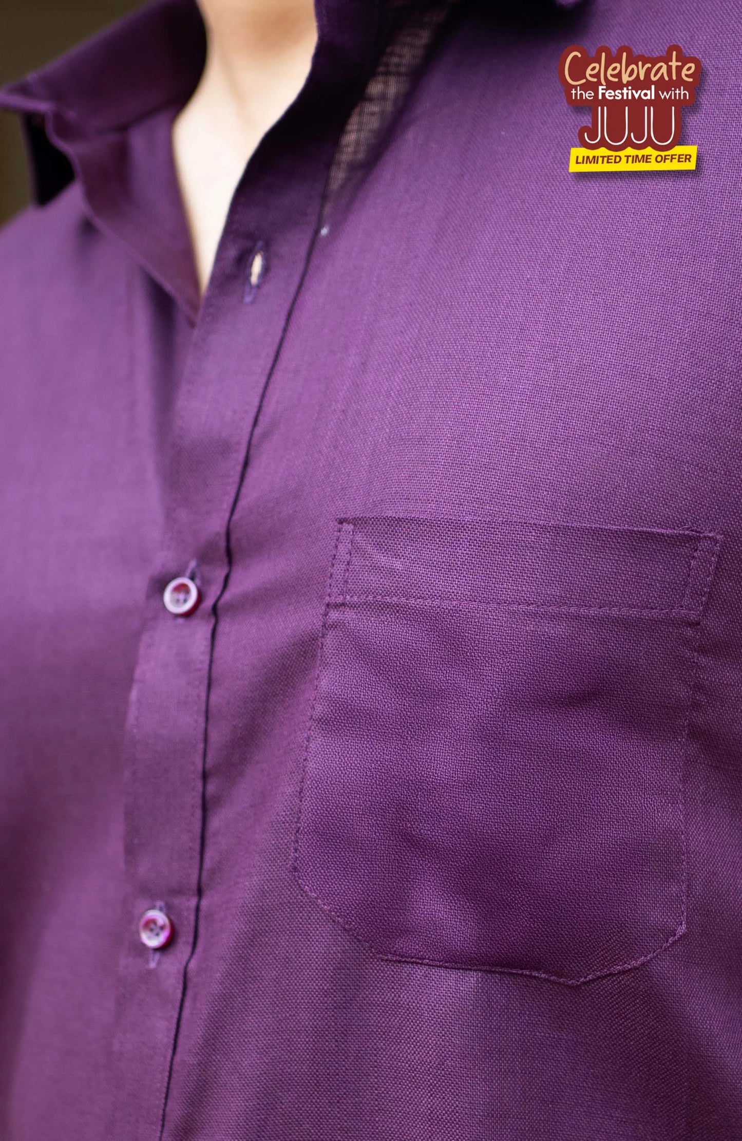 Classic Shirt | Wine | Cotton Linen Shirt