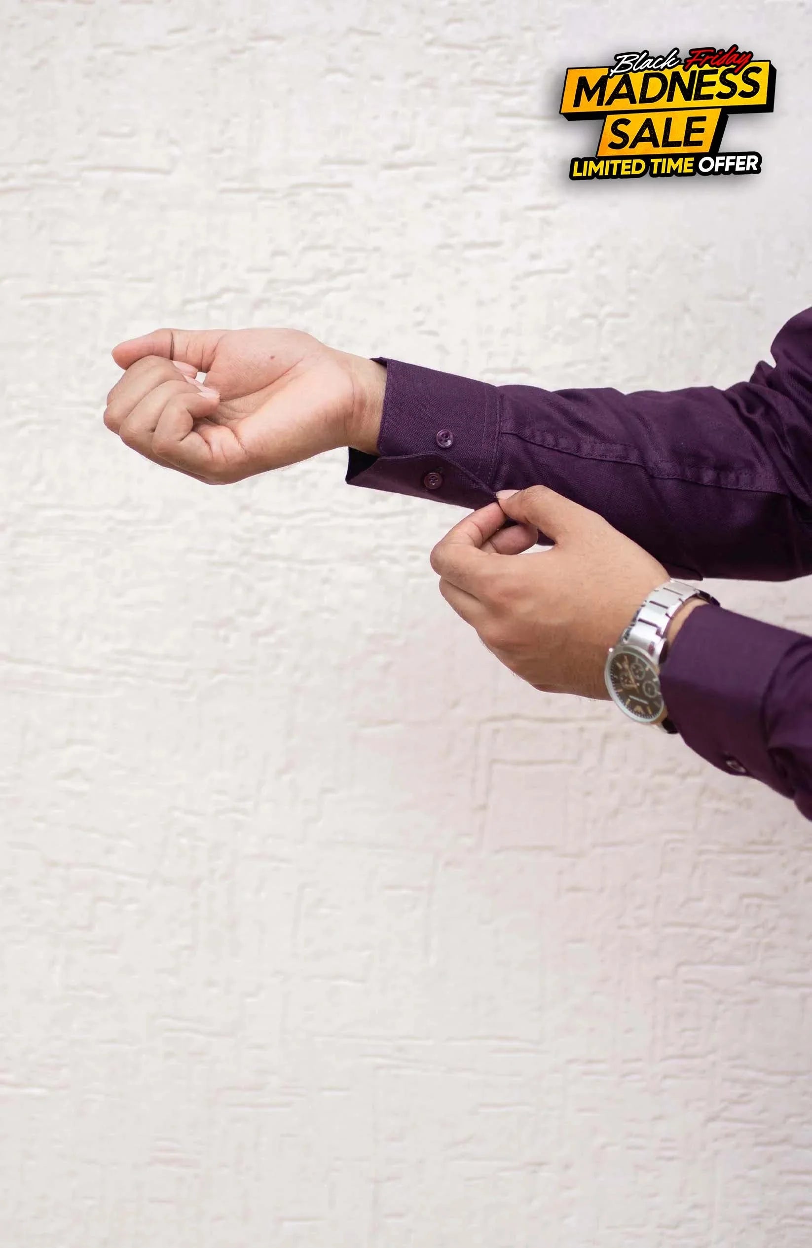 Classic Shirt | Wine | Cotton Linen - Shirt
