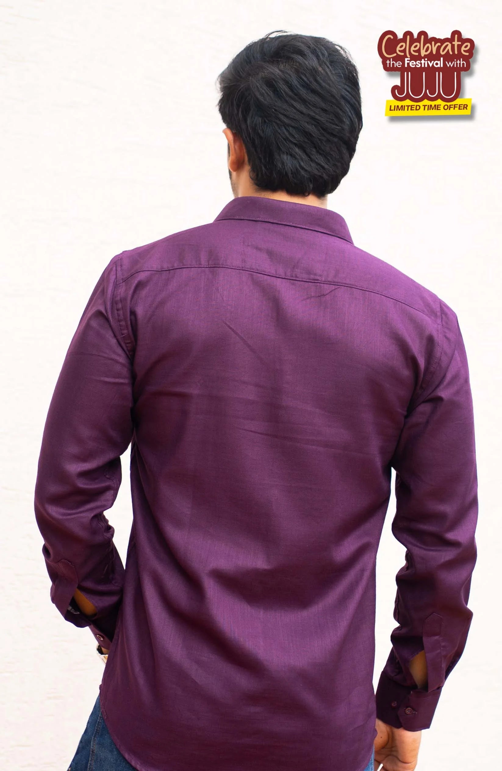 Classic Shirt | Wine | Cotton Linen Shirt