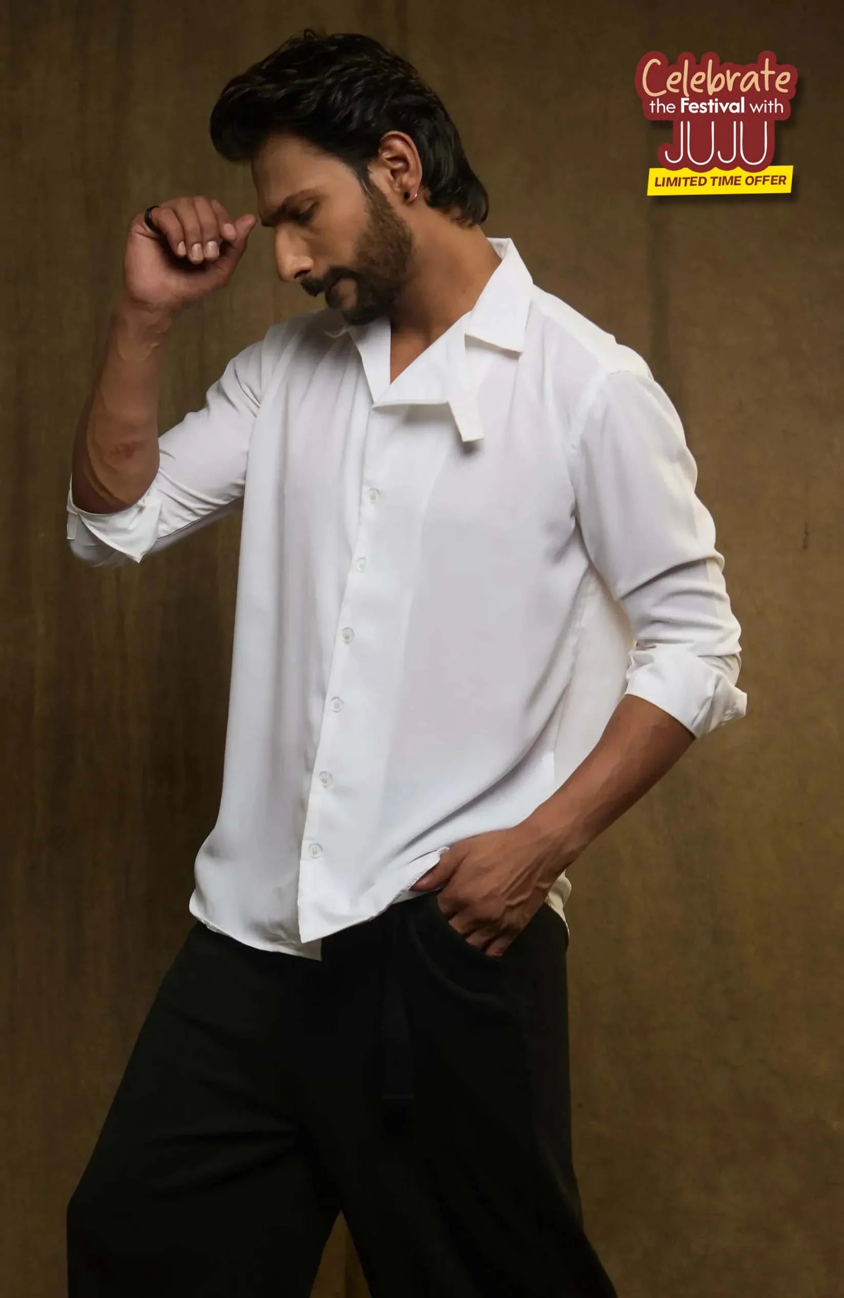 Overlap Full Sleeve Shirt Shirt