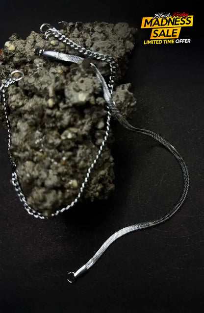 Ryo Duo – Dual Bracelet | Unisex Jewellery - Silver / Unisex - Bracelet