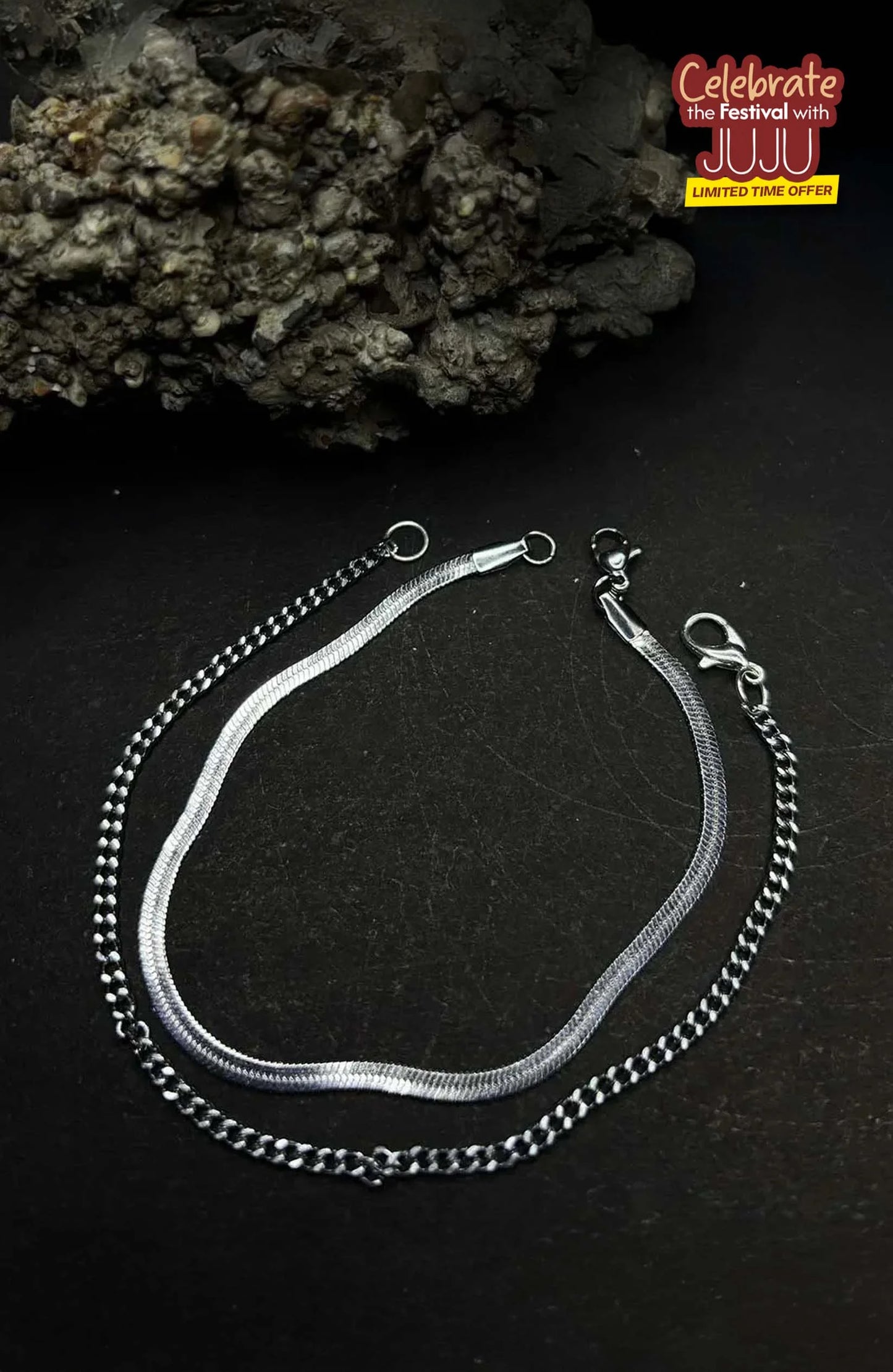 Ryo Duo – Dual Bracelet | Unisex Jewellery Silver / Unisex Bracelet