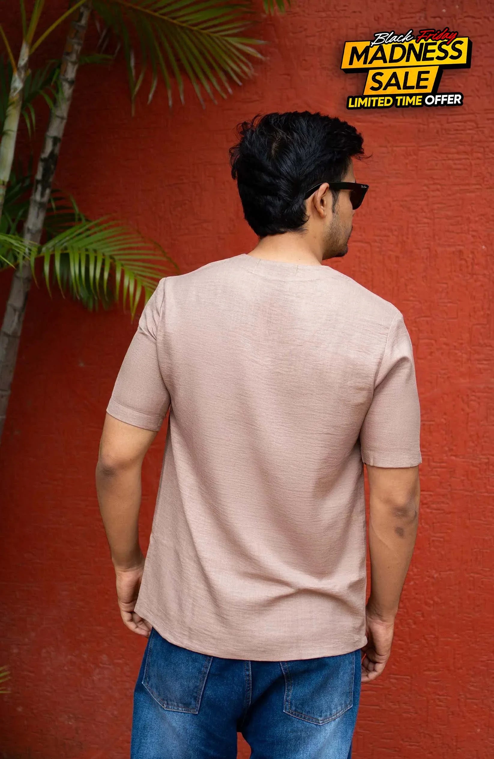 Vora Khaki Shirt – Premium V-Neck for Men - Shirt