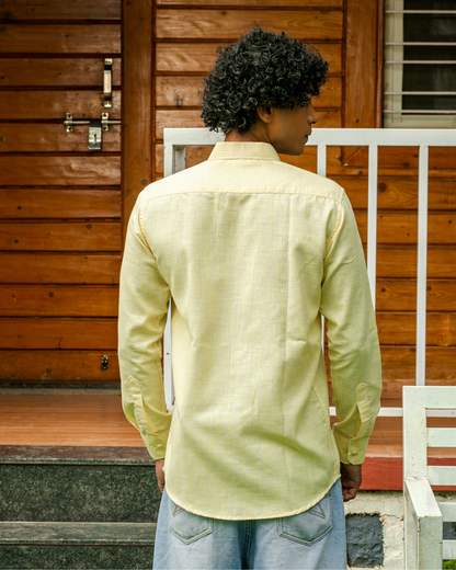 Lumi | Yellow Fine-Stripe Shirt